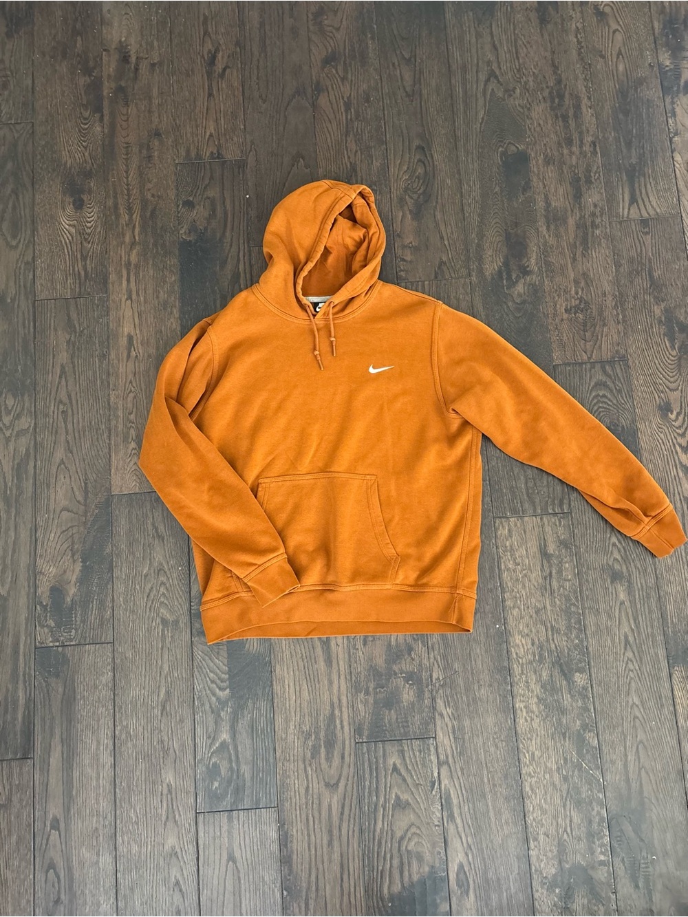 Nike Orange Hoodie with White Swoosh